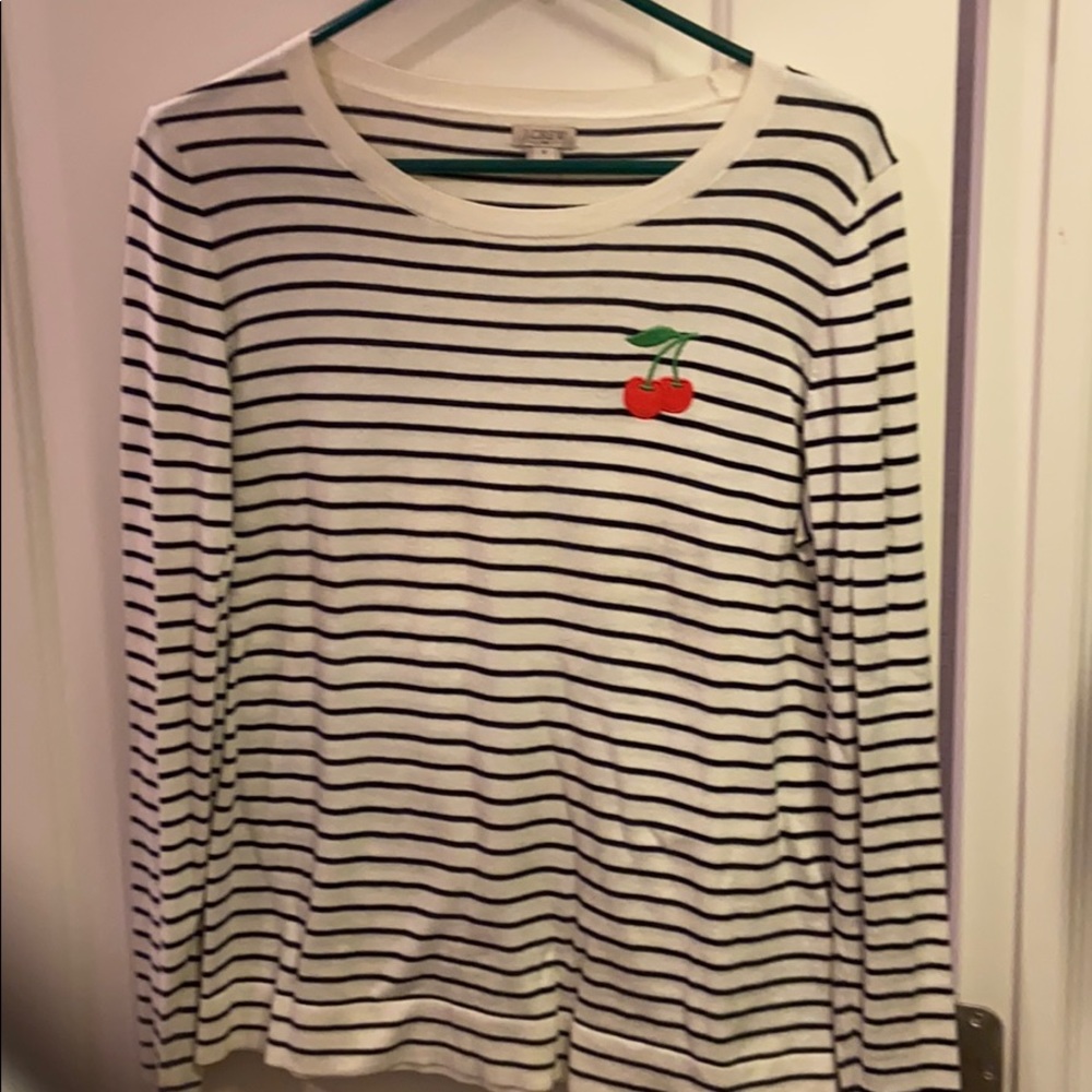 J. Crew stripe tippi sweater sz M